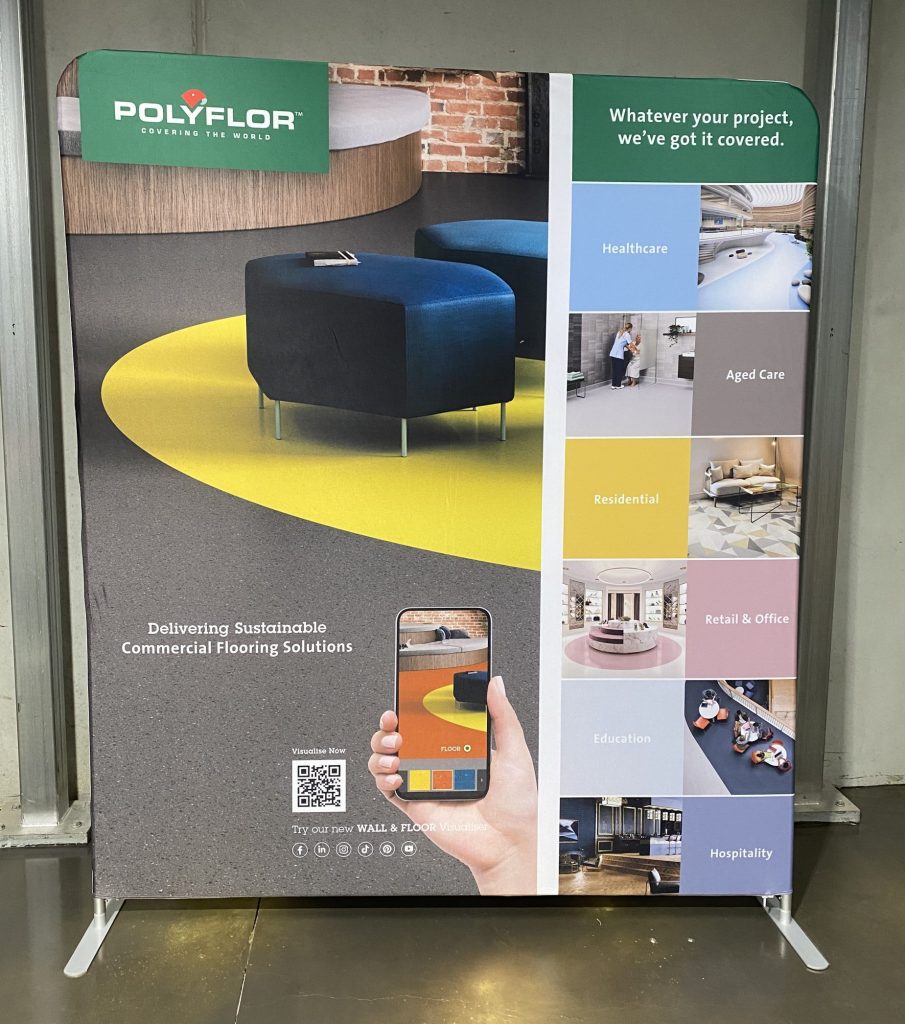 printed partition screen 1 Double sided printed partition screen for offices, schools, universities, trade shows, exhibitions in melbourne
